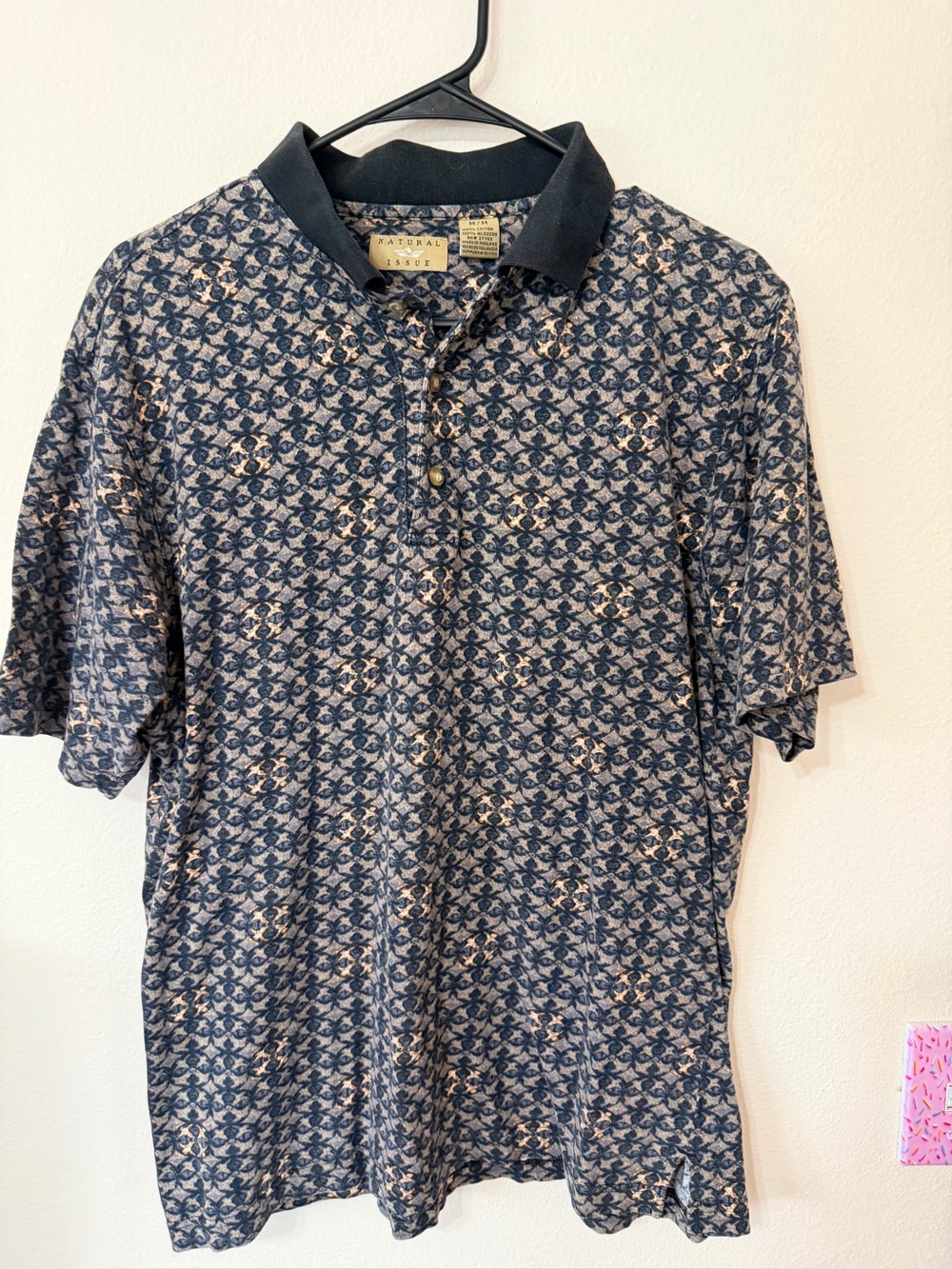Natural Issue men’s vintage polo top size M